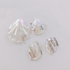 10pcs Acrylic Transparent Petal Charms,Resin Flower Petal Pendants With Hole