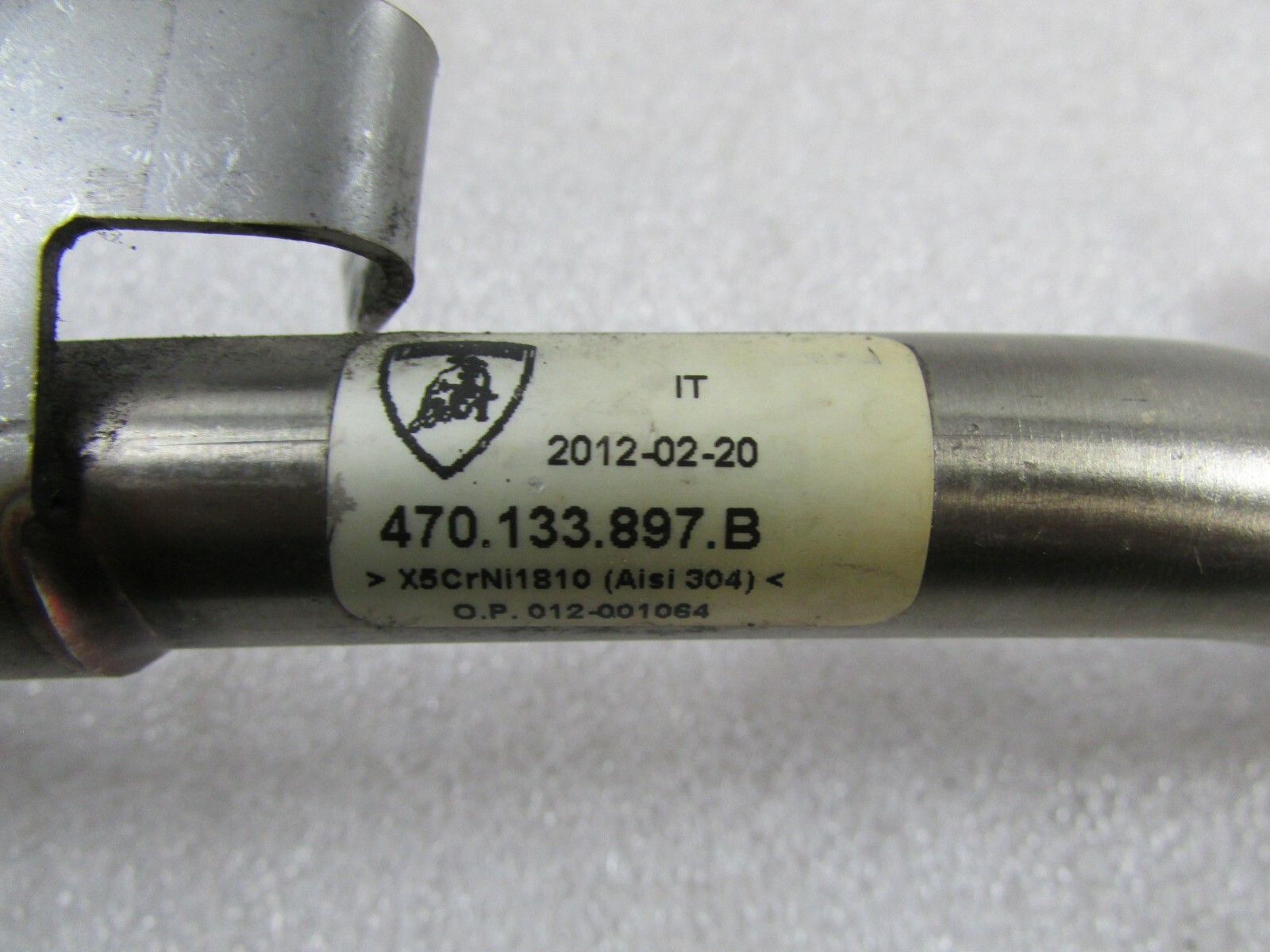 Lamborghini Aventador LP-700, LH Secondary Air EGR Tube, Used, P/N 470133897B