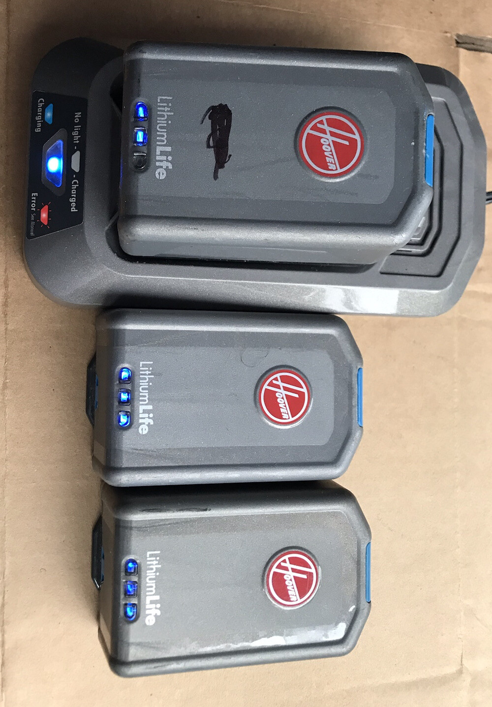 Lot 3 Hoover Vacuum 20V Lithium Life Battery BH03120 & Charger BH032200 Liion eBay