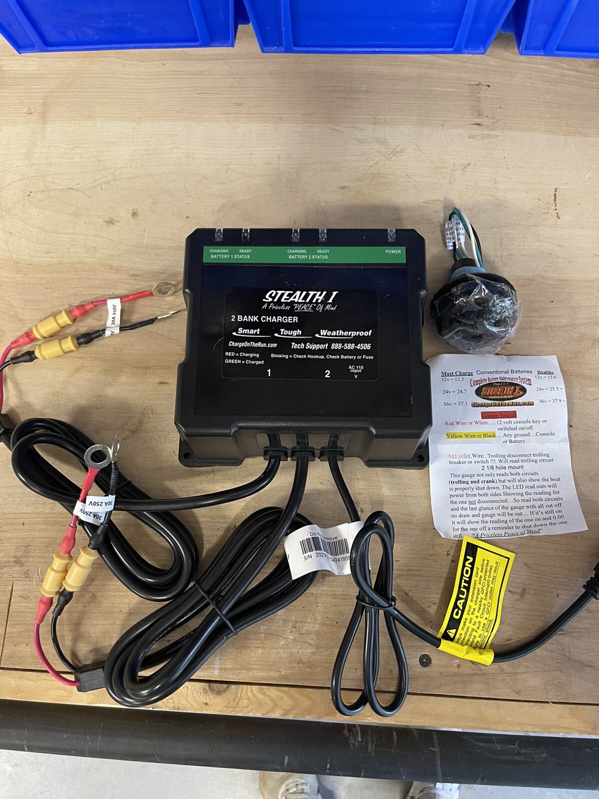 STEALTH 1 two bank Boat battery charger For Boat, Golf Cart Or Car