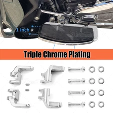 Driver Floorboard Relocation Brackets For Harley Road King Electra Glide Chrome