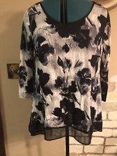 SIMPLY VERA VERA WANG CAREER WORK LUNCH WORSHIP EASY CARE PULLOVER ASYMETRICAL M