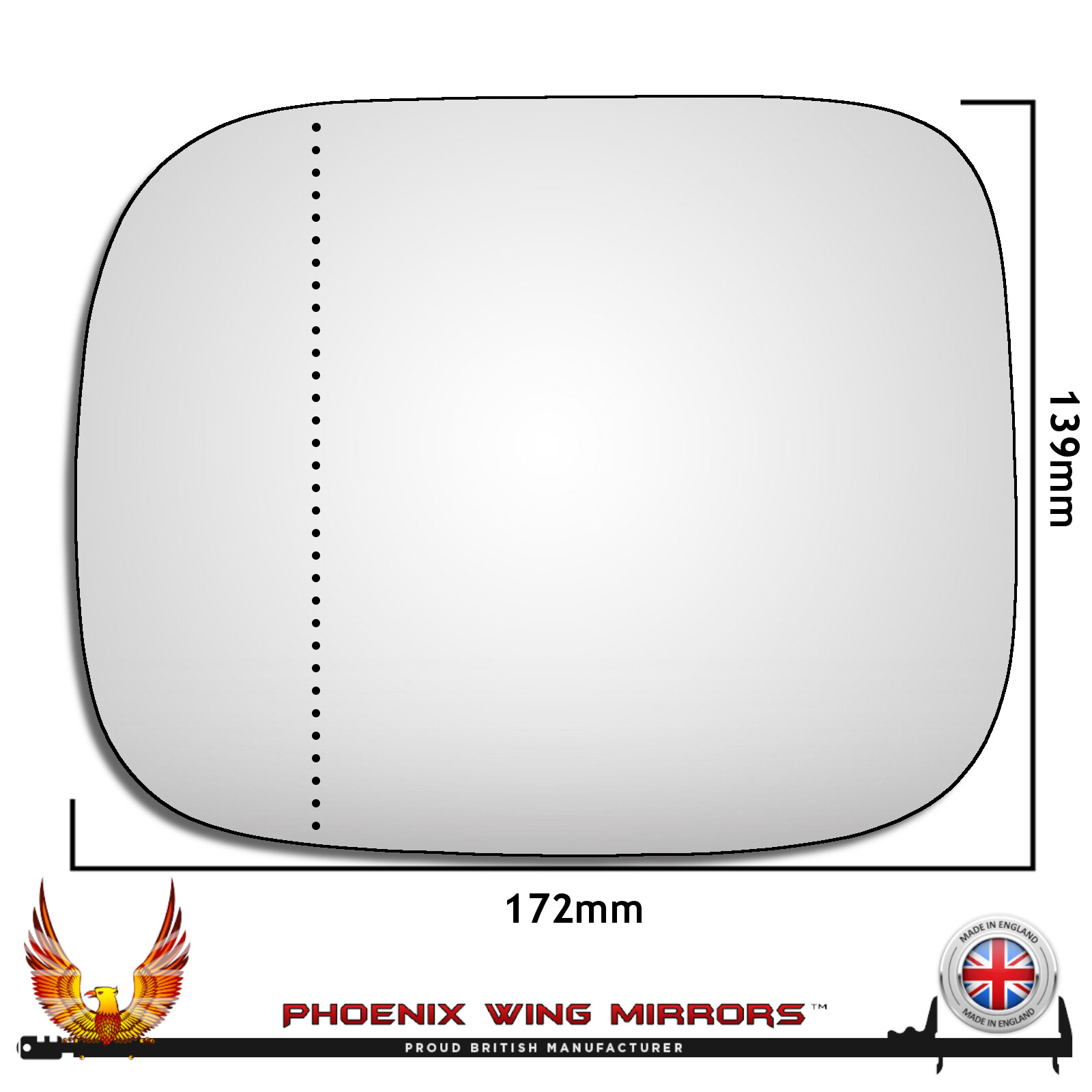 Left Hand Passenger Side Volvo XC90 2007-2014 Wide Angle Wing Door Mirror Glass