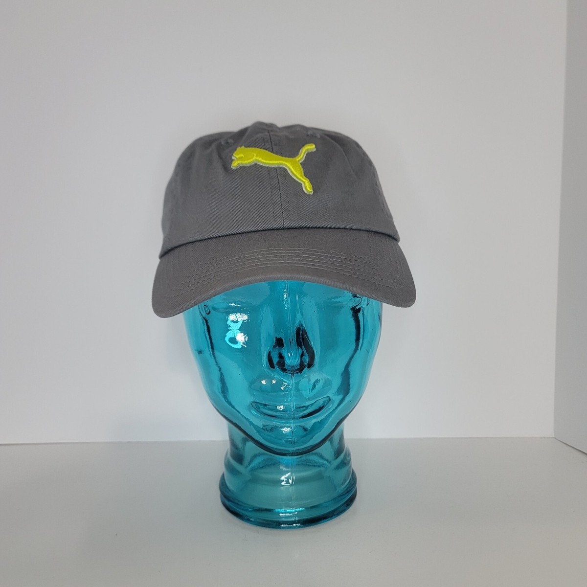 PUMA Gray Baseball Style Men's Hat Cap Adult One Size With Neon Puma  Adjustable