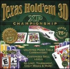 Texas Hold'em 3D XP Championship 2 PC CD poker card chip opponents gambling game