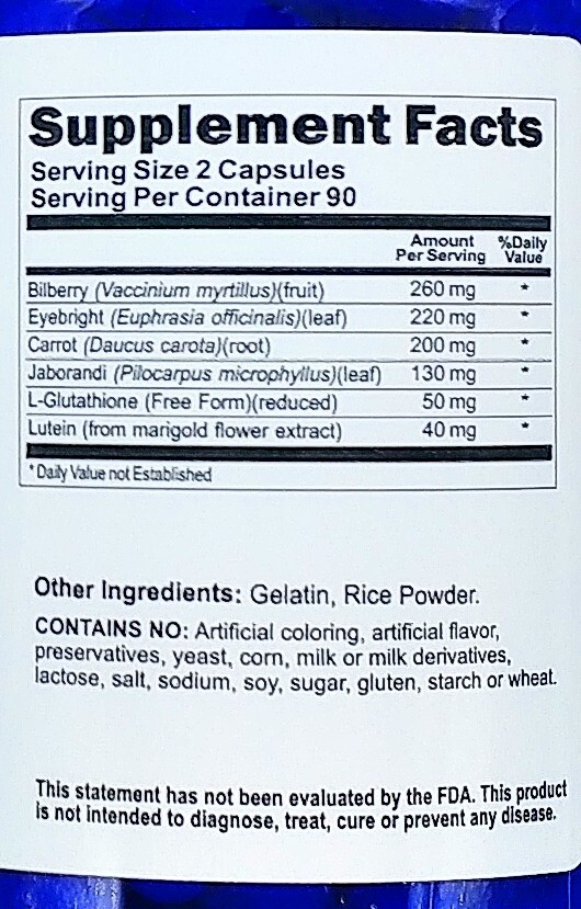 Macular Advantage Eye Care Complex 40mg Lutein, Bilberry, Eyebright