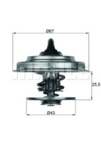 Mahle Thermostat FüR Mercedes Cabriolet (A124,W111),COUPE (C123,C124,W111)