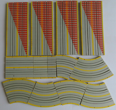 Faller AMS  4125 --  4 x flexible Gerade 20 cm  +  verschiedene Kurven (DEZ814)