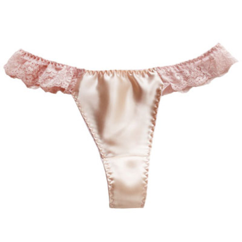 2 Pairs Girls 100% Silk Thongs Bikinis Underwear Panties Size 6-12 Pink Knickers