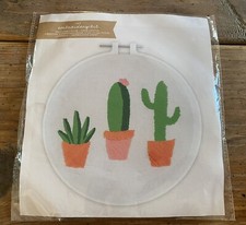 CACTUS Embroidery KIT with HOOP Brand New  Sealed