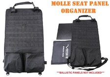 NcSTAR Tactical MOLLE Seat Panel Vehicle Organizer Black