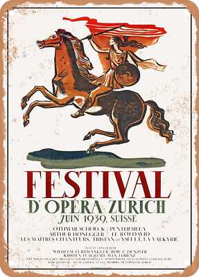 METAL SIGN - 1939 Vif Zurich Opera Festival, June 1939 Vintage Ad