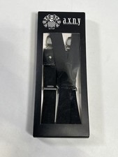 Mens American Exchange New York Black Suspenders One Size NEW