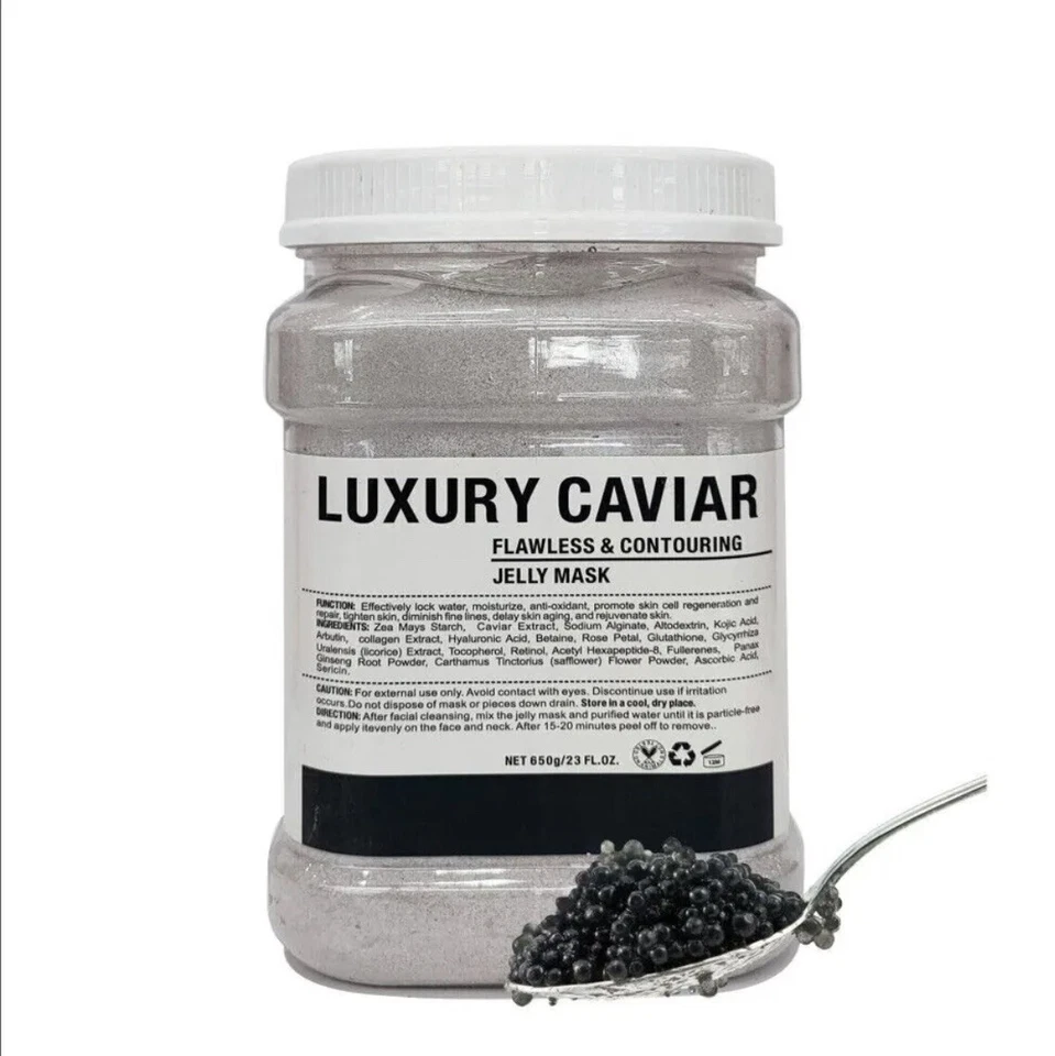 Mascarilla facial hidrojalea suave para salón de belleza caviar/spa 650 g Foto 2 de 4