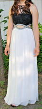 Speechless Black~White Long Evening/Formal Dress ~Juniors Size 9