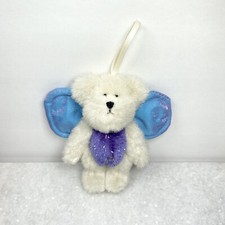 Boyds Bears Butterfly Bear Mini Ornament Plush Blossom Blue RARE Retired EUC 