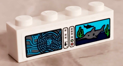 LEGO Ocean Fish Finder Display Helm Computer Sawtooth Sharks nest Sea Floor Map