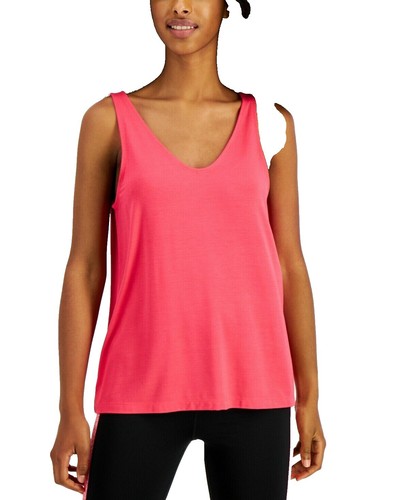 Zenana 2X Soft Cotton Spandex Tank Top V Neck Racer Back Wide