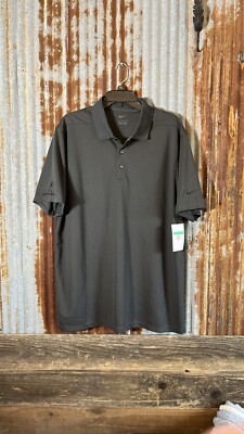 Nike Golf Dri Fit Polo Shirt Johnnie Walker Logo Men's XL, Black, Short Sleeve