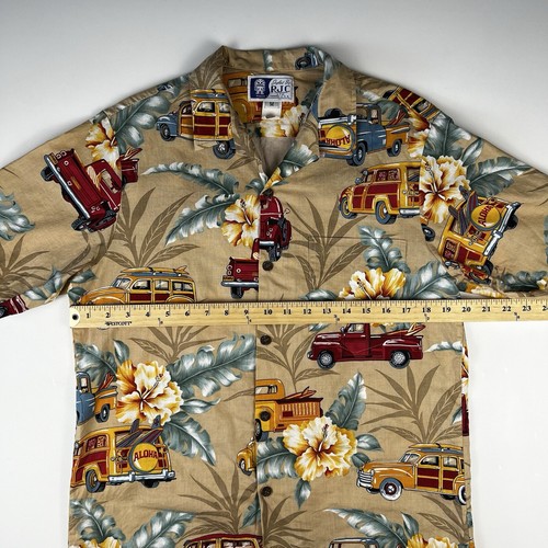 Vintage RJC Ltd. Hawaiian Trucks Button Down Shirt Made In Hawaii USA Size MED - Picture 8 of 13
