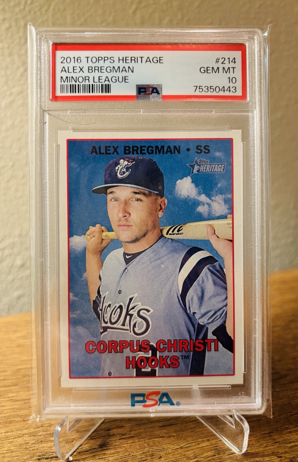 2016 Topps Heritage Minors SP #214 Alex Bregman PSA 10 Gem Mint