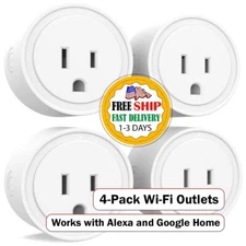 Enchufes Inteligentes Wi-fi Outlet 4 Pack - Enchufes Inteligentes Que Funcio...