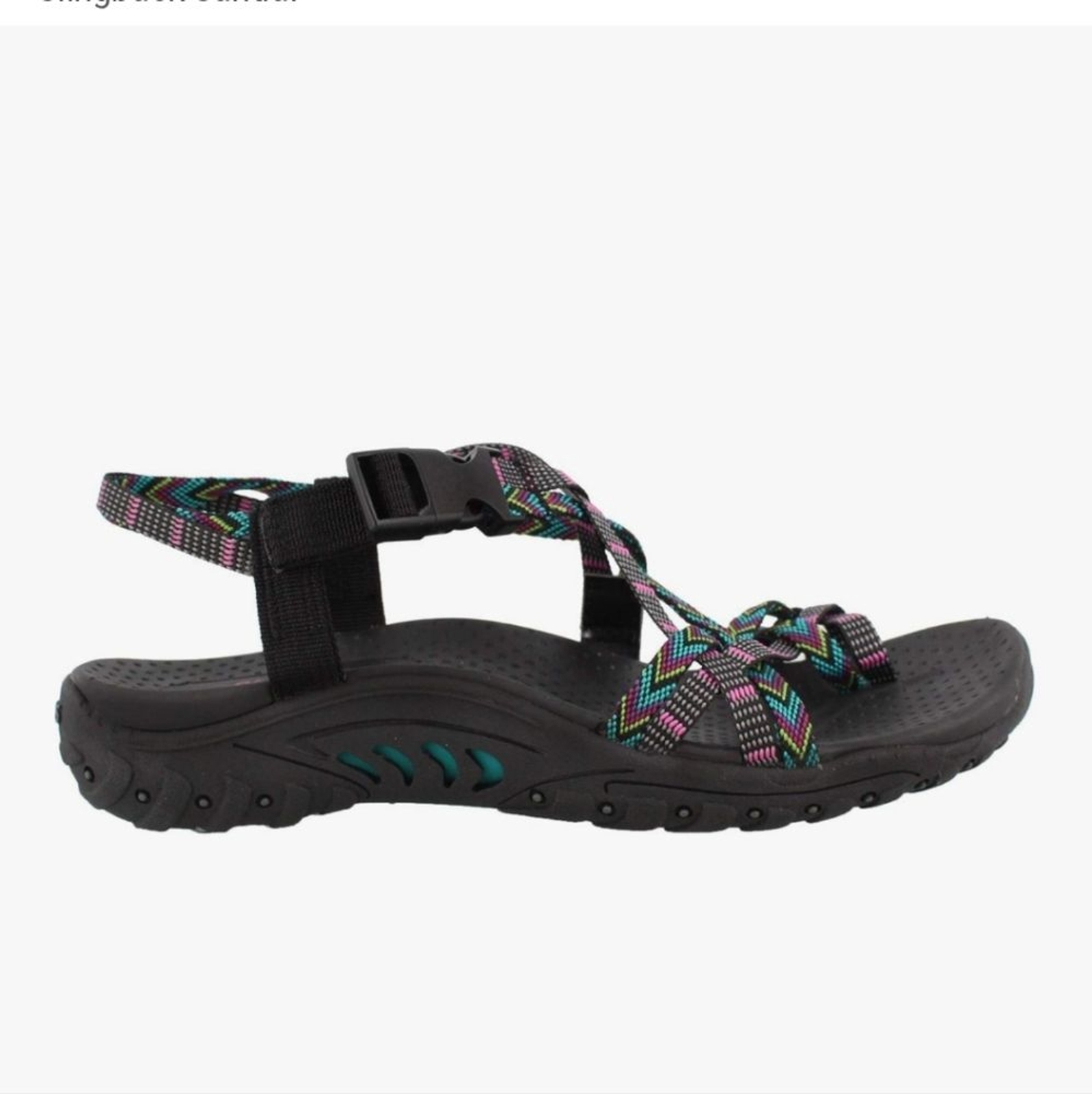 Skechers Reggae Islander Multi-Strap Toe Thong Ankle Wrap Sandal Size 8