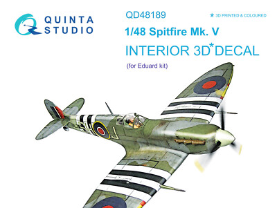 Quinta Studio 1/48 Spitfire Mk.V 3D-gedrucktes & farbiges Interieur...