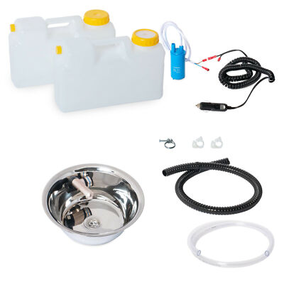 12V Camping Spüle 28 cm Waschbecken Bausatz Spülbecken Wohnmobil T4 T5 T6 Bulli 