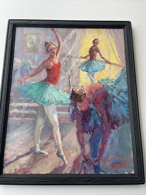 Silvio Silvestri PAINTING LISTED AMERICAN ARTIST BALLET DANCERS PERFORMERS ART
