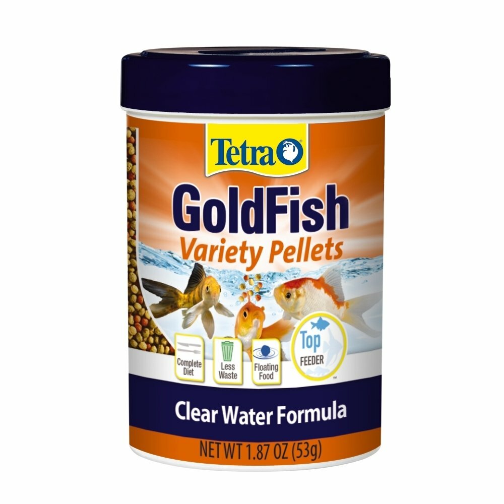 Tetra Goldfish Variety Pellets 1.87 Oz Clear Water Fish Food Formula