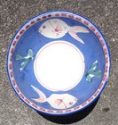 SOLIMENE Vietri BOWL  1970s-1983 FISH Motif ITALY blue, red, green 5.5 POTTERY — photo 1