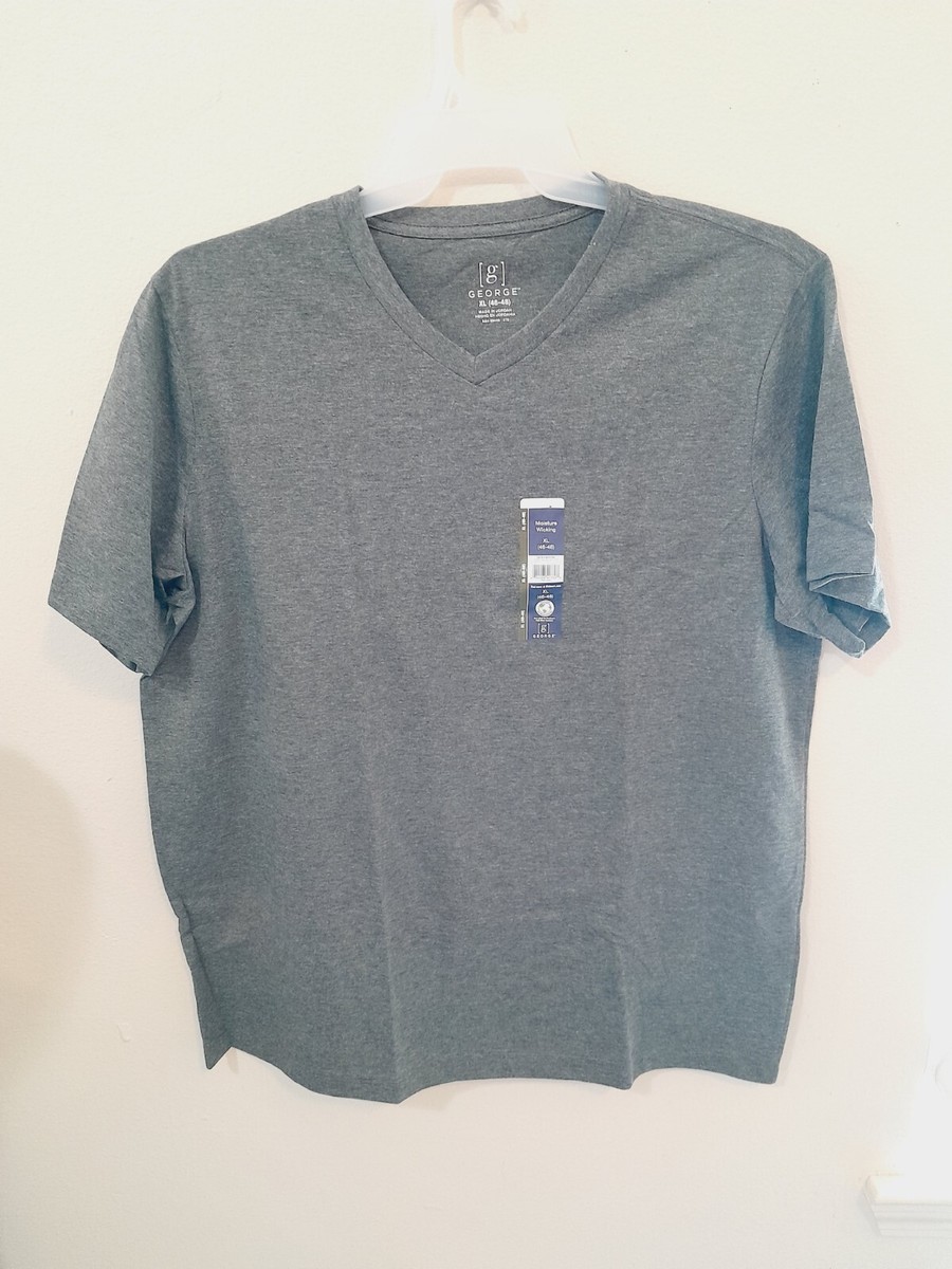 Mens George Size XL 46-48 V Neck Short Sleeve Tee Shirt NWT | eBay