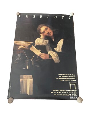 LESELUST Plakat Michael Sweerts Porträt eines jungen Mannes 1656 St. Pete. 1993