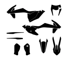 KTM EXC 125 250 350 450 500 Enduro 2017 - 2019 Vector Graphics MX Template 1:1