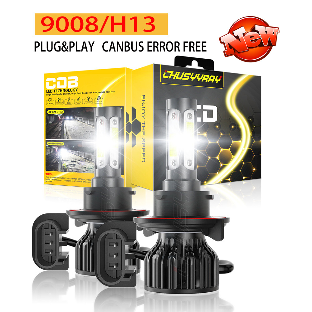 Kit De 2 Bombillas LED H13 (9008) Para Polaris Ranger, RZR Y General – 6000K, 36W, Larga Duración