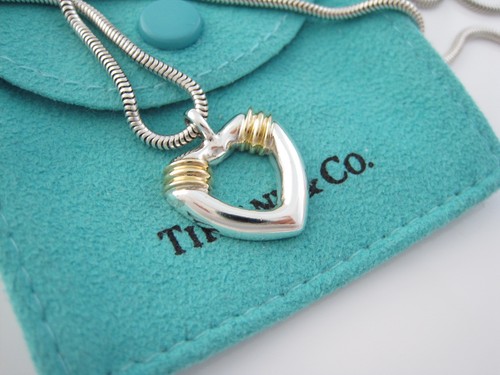 Tiffany \u0026 Co Silver 18K Gold Heart 