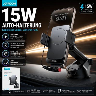 Joyroom Auto Handyhalterung Wireless Ladefunktion Qi Smartphone Halter universal