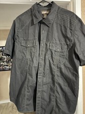Men's Short Sleeve Button-Up Shirt, Size XL