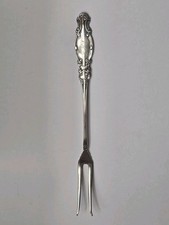 Vintage Wm. Rogers Melrose Silverplate Silver Plate Long Pickle Fork 6 58