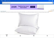 Almohada de gel premium loft felpa de lujo, tamaño queen, funda de algodón hipoalergénica