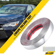 Chrome Trim Molding Strip Car Door Window Bumper Side Trime Protector 2.2cm5m A