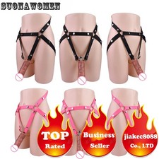 New Inverted Metal Inverted Chastity Cage Belt with 5in Silicone Male To Female