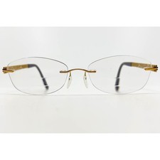 Silhouette 4232 2C Rimless Eyeglasses Gold Tone Brown Gem Accents 52-17 135