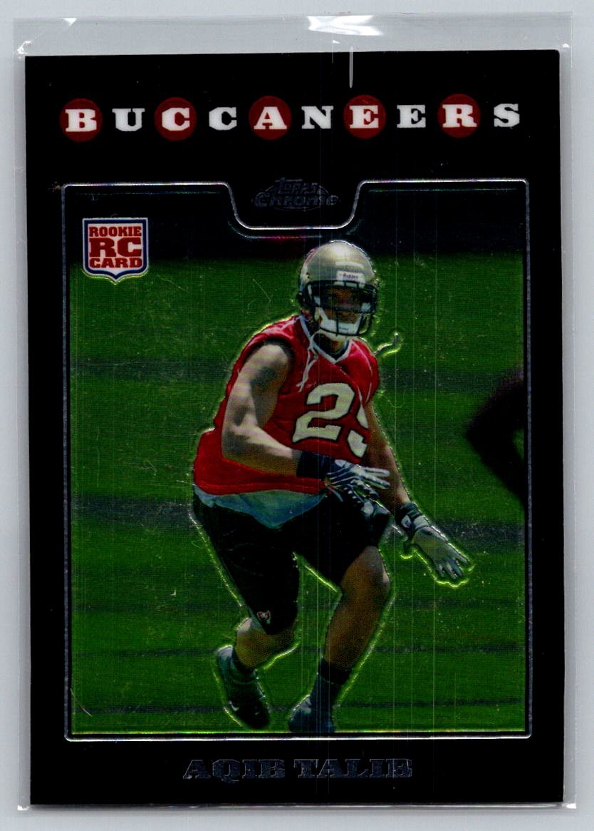 2008 Topps Chrome #TC261 Aqib Talib Rookie Tampa Bay Buccaneers E55