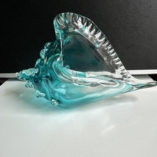 Hand Blown Glass Conch Seashell Sculpture Art Glass Home Decor Modern
