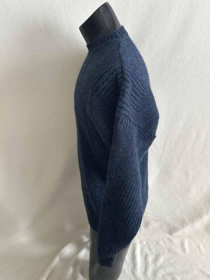 Мужской свитер Oliver Harding XL синий 100% шерстяной вязаный пуловер с круглым вырезом - Изображение 2 из 4