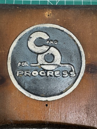 Vintage Wood Chesapeake&Ohio For Progress Plaque A Class I Railway 1869 To 1980 - Picture 2 of 7