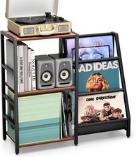 Record Player Stand, Turntable Stand with Vinyl Storage Holds up to 300 Albums,
