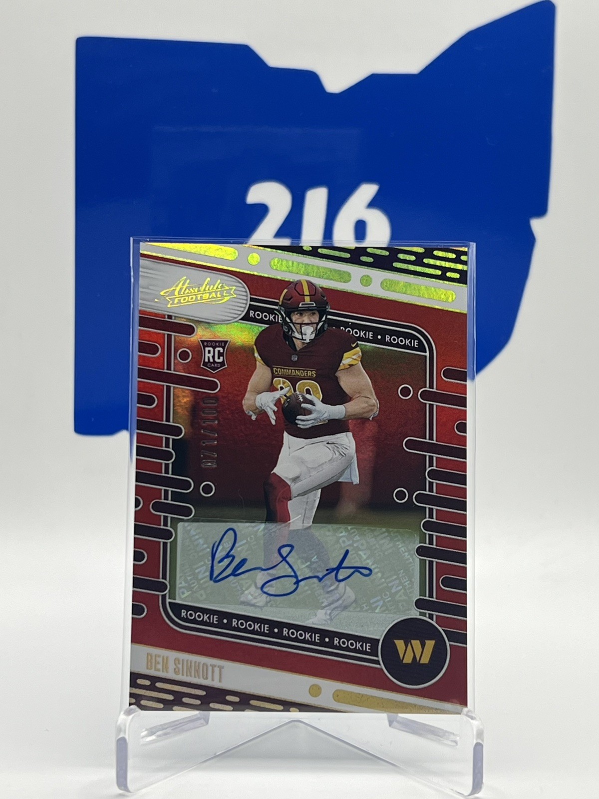 2024 Panini Absolute #152 Ben Sinnott Red Rookie Auto /100 (RC)